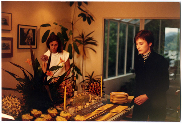 Annastacia McDonald and Jeanette Reinhardt, on set for 'Prime Cuts' at Lions Bay, 1981, Courtesy of Paul Wong