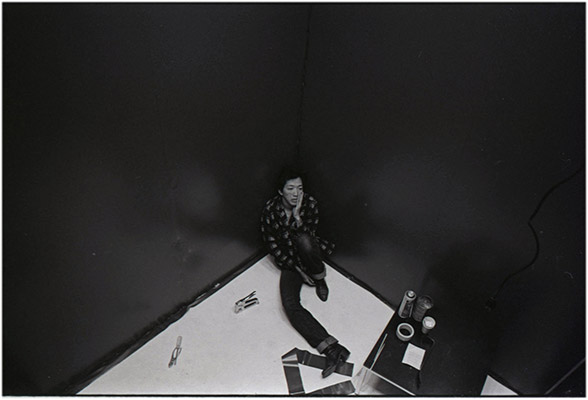 Paul Wong installing in ten sity, Vancouver Art Gallery, 1978, Courtesy of Paul Wong