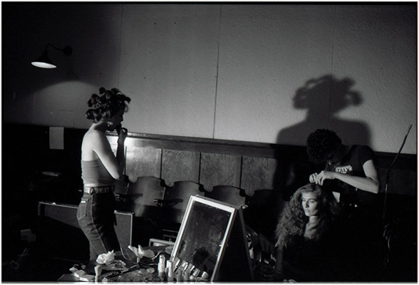 Johnny Bellis does hair and make up for “Patricia”, Prime Cuts production still, Western Front, 1981, Courtesy of Paul Wong